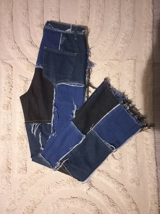 Джинси широкі patch work shein y2k