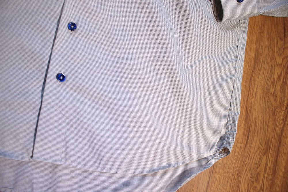 Koszula Oscar r. 40 szara męska dł rękaw bawełniana elegancka