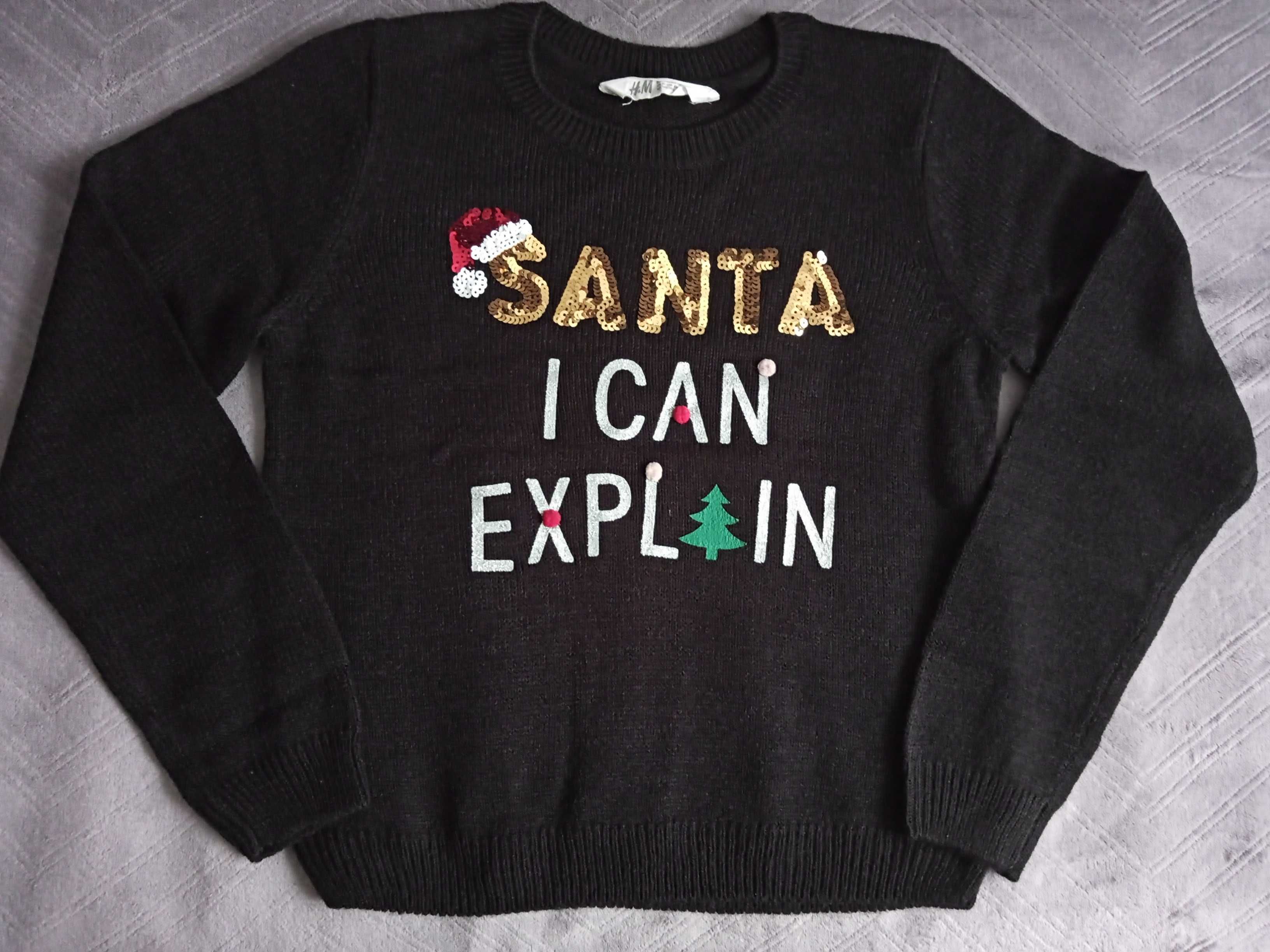 Nowy świąteczny sweterek H&M dla dziewczynki rozm 140-146