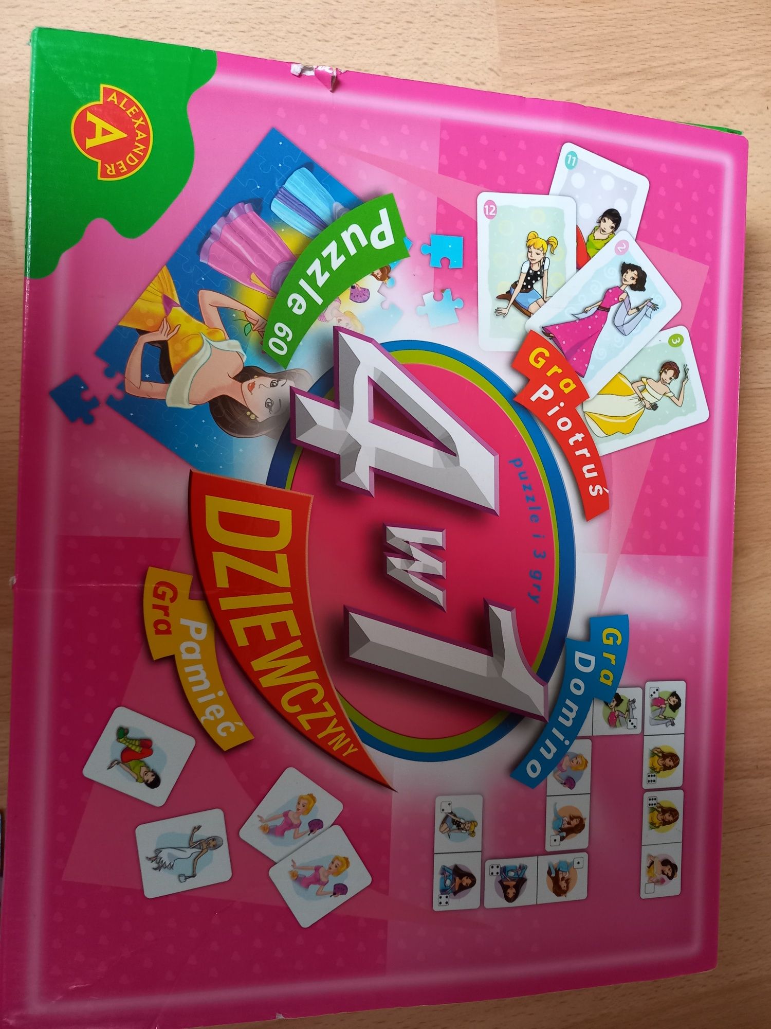 4 w 1 trzy gry i puzzle.