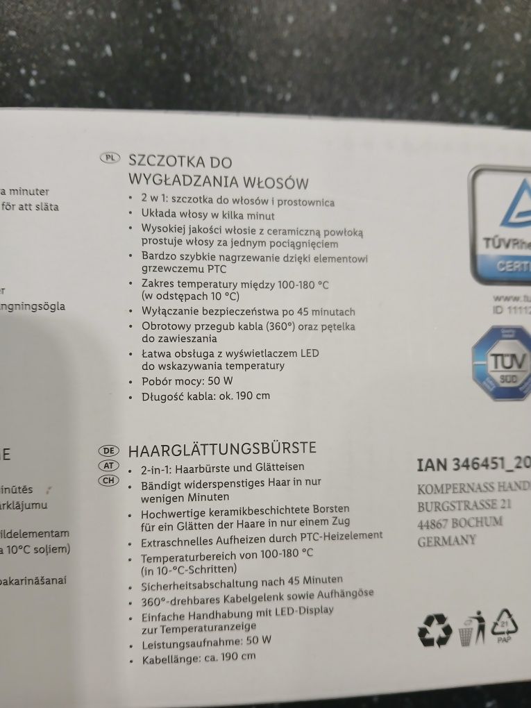 Szczotka do wygładzania włosów SilverCrest