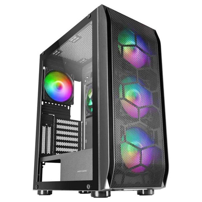 Caixa Extended-ATX Mars Gaming MC-KX ARGB Vidro Temperado Preta