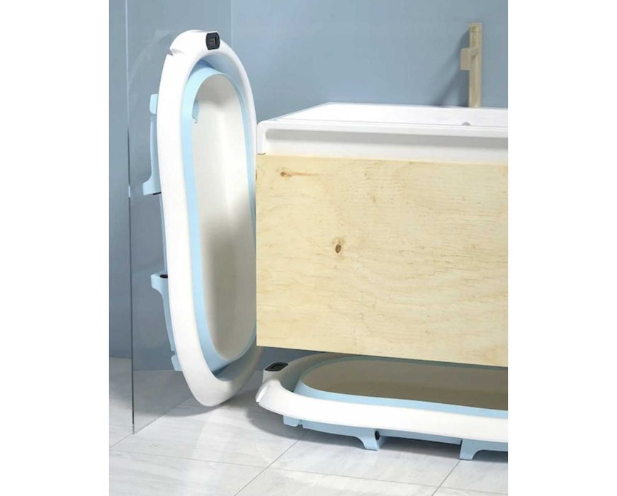 Wanienka Dla Dzieci Niemowląt Składana z Termometrem LCD i Poduszką