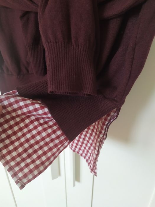Sweter bordowy z imitacją koszuli r. 2XL LCW