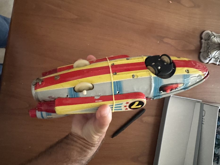 Brinquedo do espaço anos 80 o motor trabalha