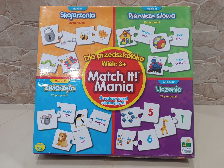 Gra edukacyjna Match it! Mania 4w1 + Zestaw gier Alexander