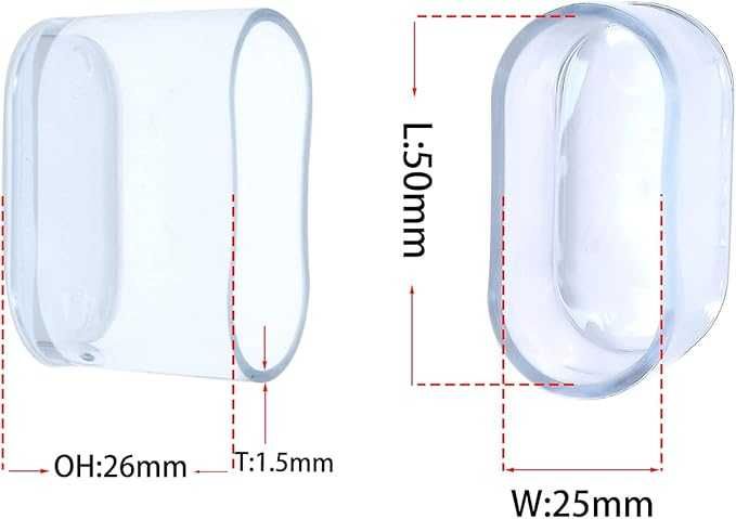Flyshop Nakładki ochronne zaślepki  do mebli z PCW 5,0cm x 2,5cm