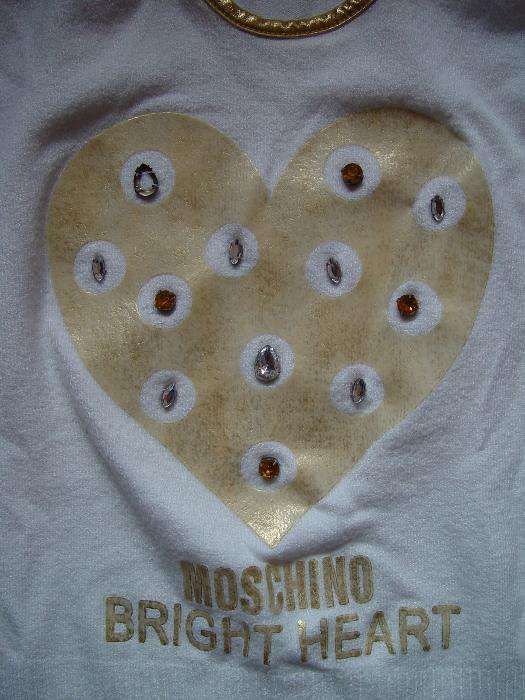 bluza bluzka ecru MOSCHINO xs z kapturem kaptur