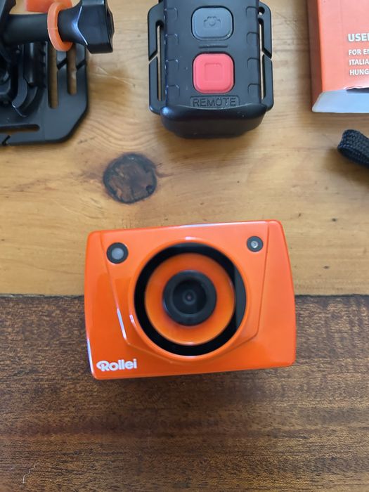 Rollei actioncam 55s impecavel oferta mini tripé