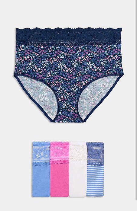 Мереживні трусики Marks&Spencer модель Full briefs,  розмір 16