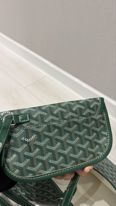 Сумка велрка шоппер Goyard зелена
