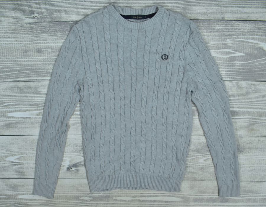 Henri Lloyd Bawełniany Sweter Męski Z Warkoczowym Splotem Xxl