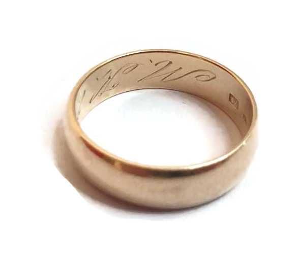 Wyrób jubilerski - złota obrączka 585 6,35g R.23 (GRAWER)