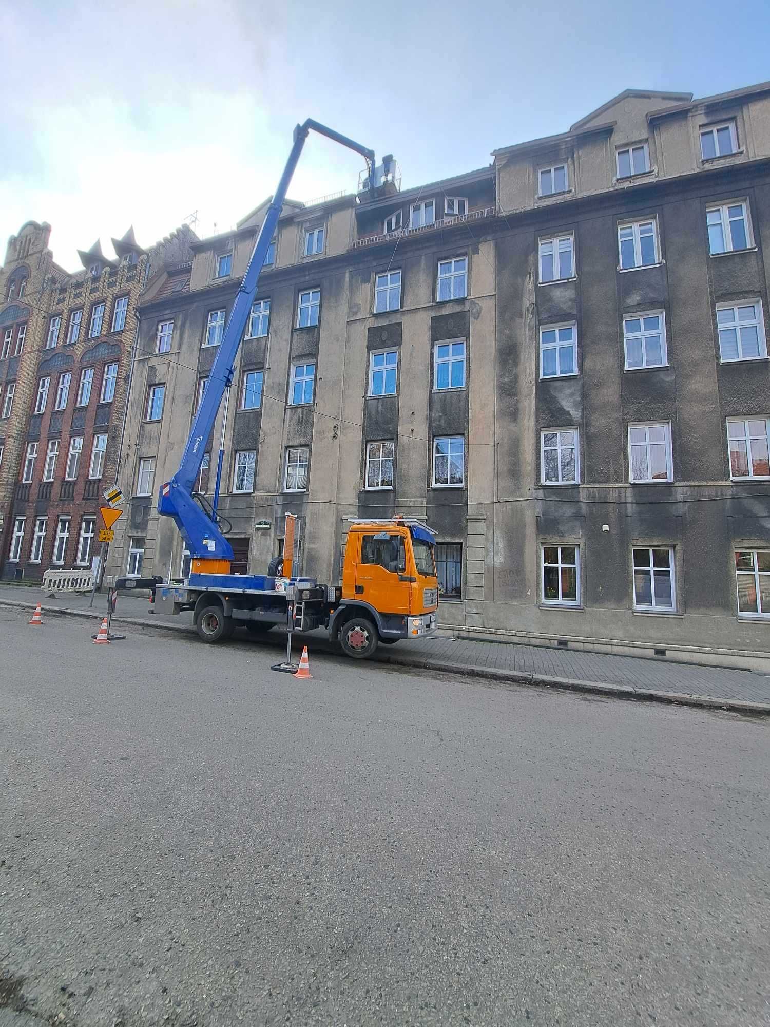 Zwyżka podnośnik koszowy wynajem zwyżki do 35m