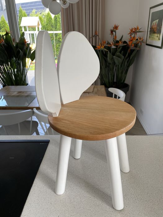 Krzesełko dębowe z uszami zara home
