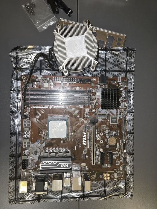 (Комплект)MSI B450M Pro-VDH MAX+ryzen5 1600 (боксовый кулер)