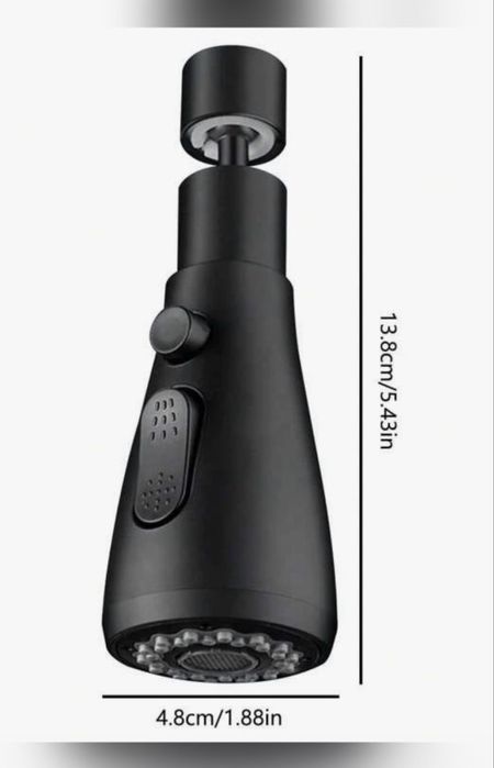 Peca de extensao se torneira giratorio 360 preto novo