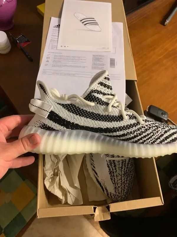 YZ350\Czarno DamskieAdidasYeezy350ZebraV2UnisexTrampki rozmiar.40