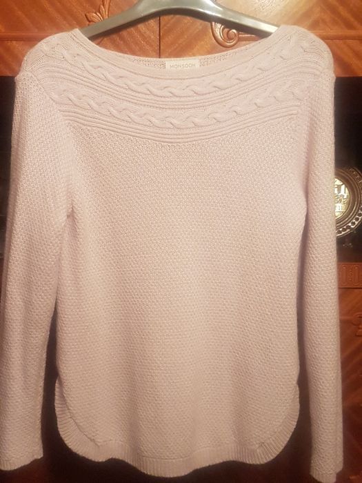 свитер джемпер пудровый Monsoon альпака вискоза р. М/евро40/наш46