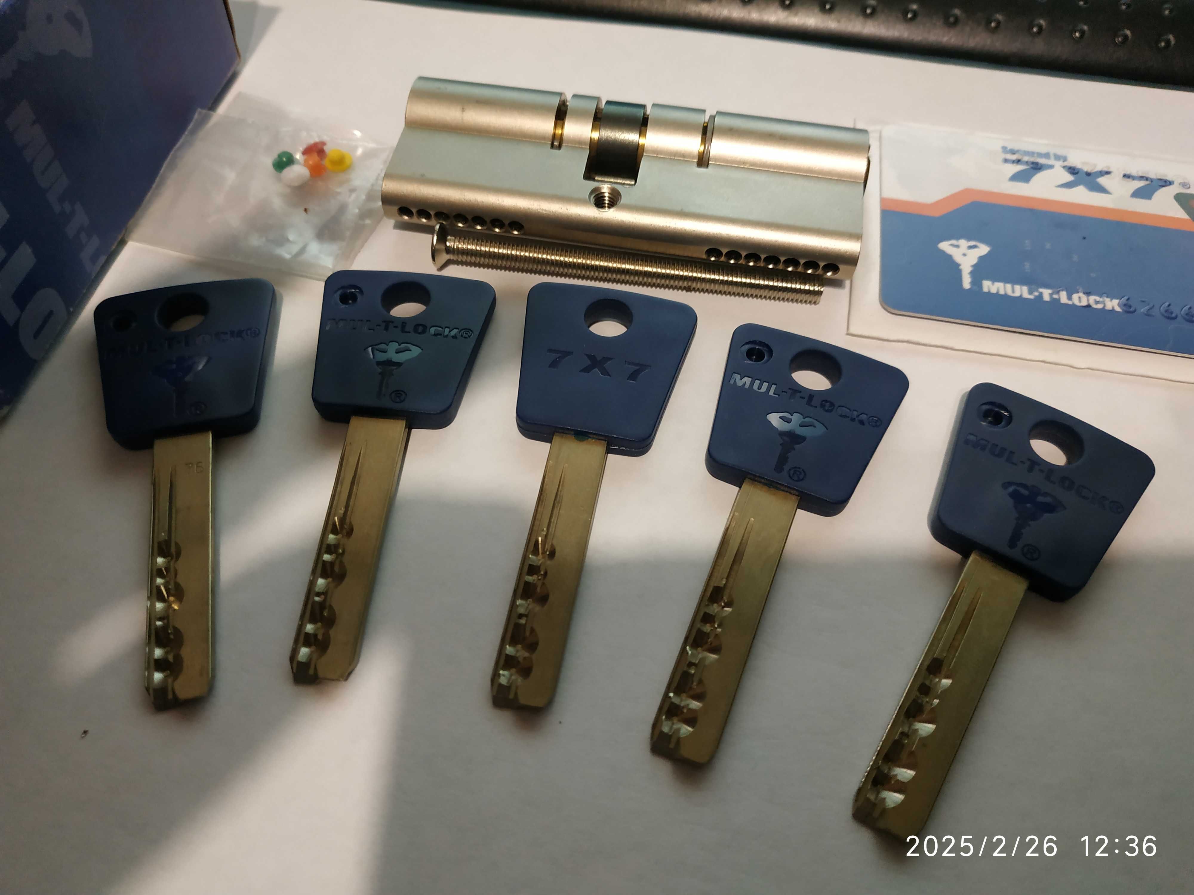 Циліндр MUL-T-LOCK 7x7 ключ/ключ 85мм 40x45