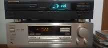 Amplificador Onkyo e leitor de CD Marantz