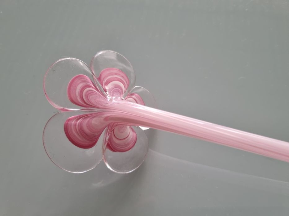 Flor em vidro, fabrico artesanal