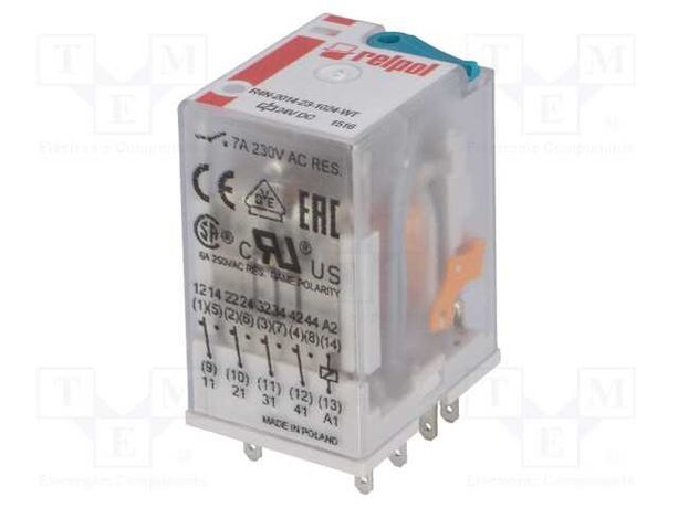 Реле электромагнитное R4N-2014-23-1024-WT RELPOL