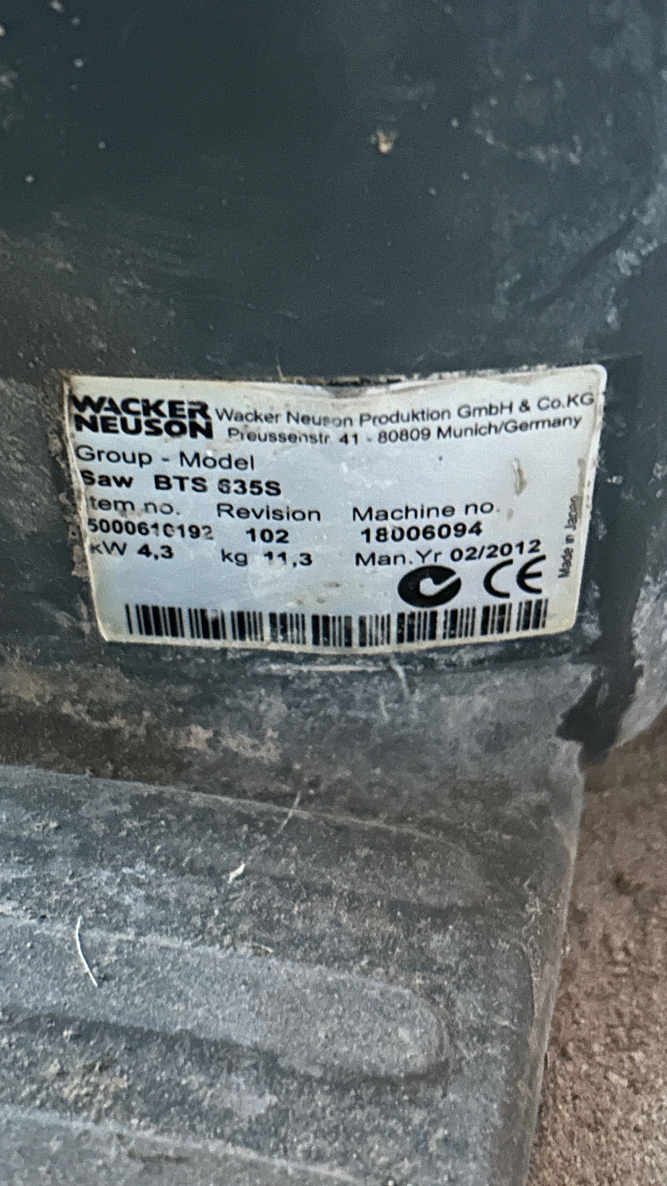 Pila spalinowa do betonu Wacker