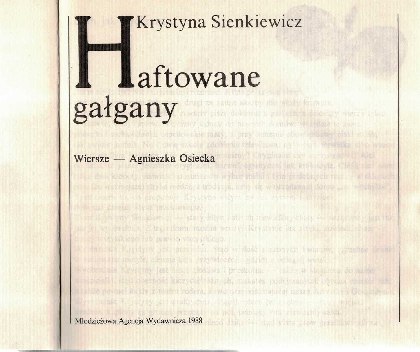 Haftowane gałgany Krystyna Sienkiewicz