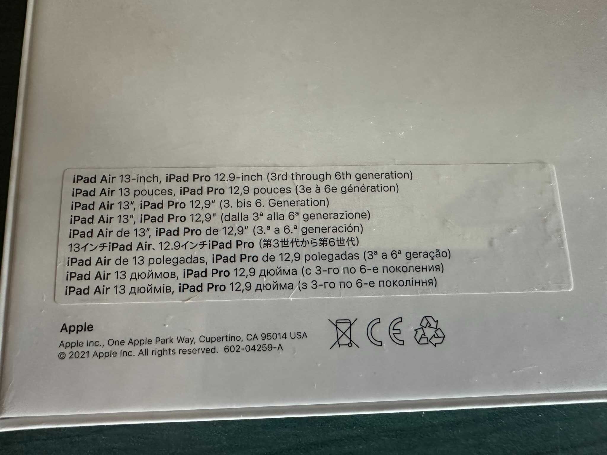 Klawiatura Apple Magic Keyboard iPad 13" A2480