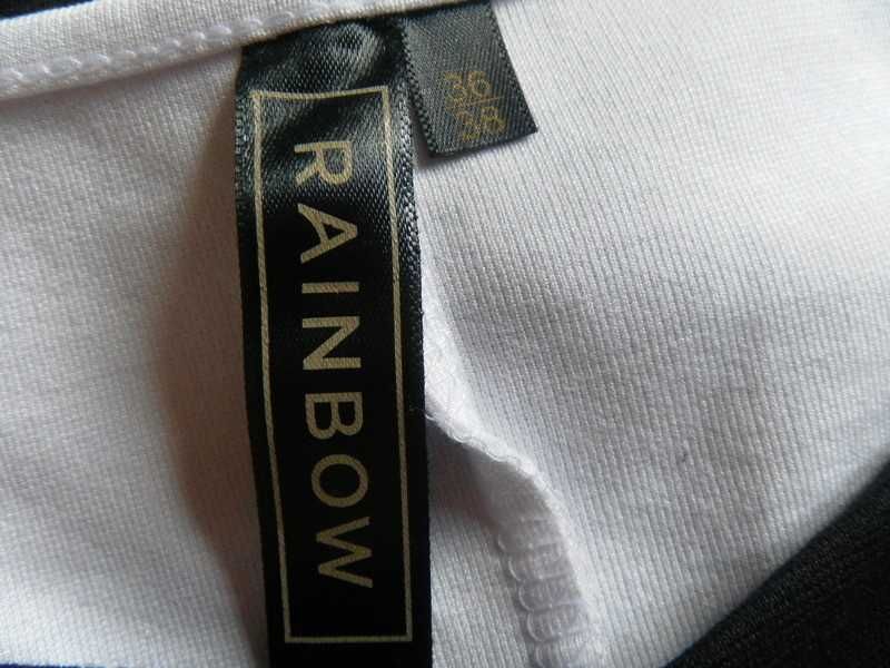 Nowa elegancka czarno biała sukienka 36,S/38,M BonPrix Rainbow