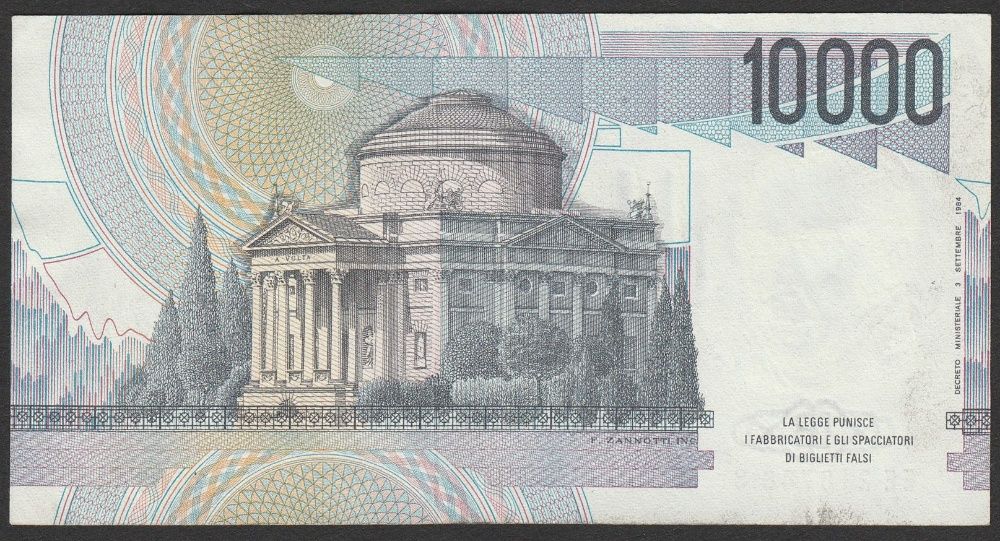 Włochy 10 000 lirów 1984 - Volta - stan 2/3