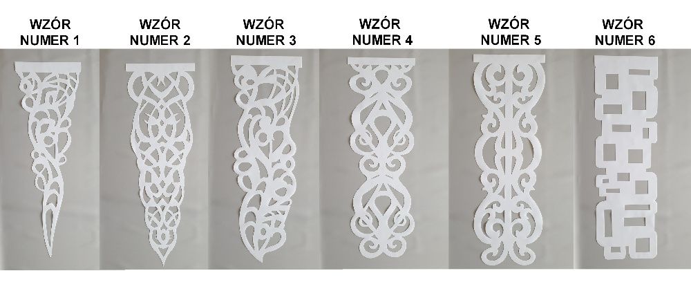 DEKOR PIONOWY wisior ażur panel do firan podwójny gruby wzory kolory