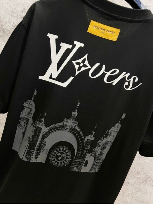 LOUIS VUITTON футболка мужская оверсайз черная унисекс оригинал