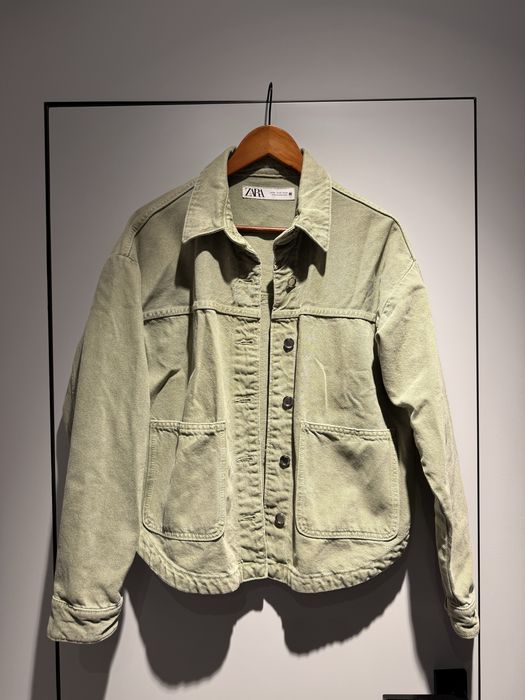 Джинсівка Zara зелена xs