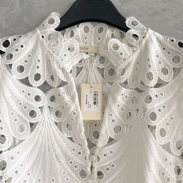 Белое кружевное платье Maje новое