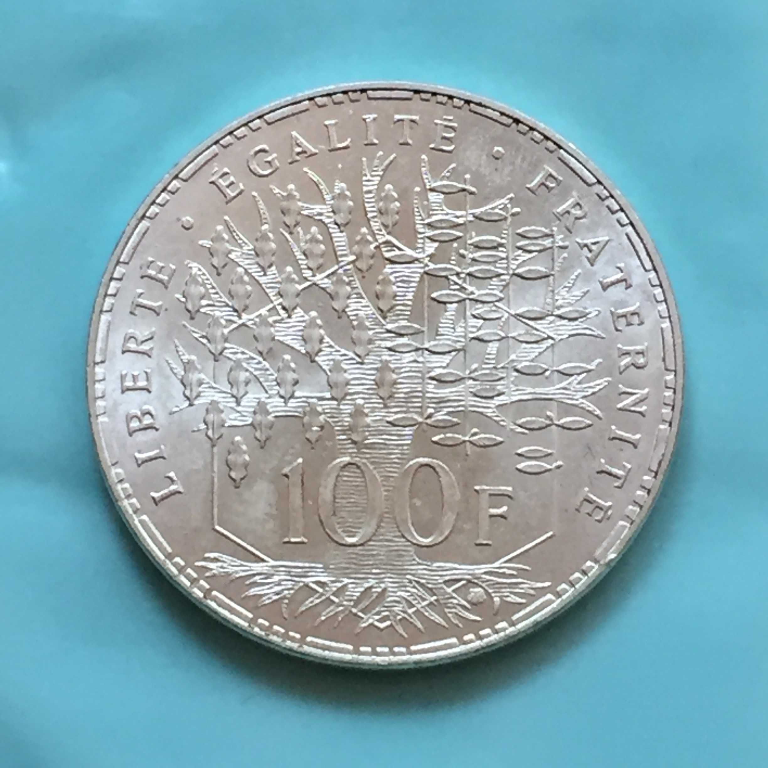 França - moeda 100 Francos 1983 - Pantheon - prata