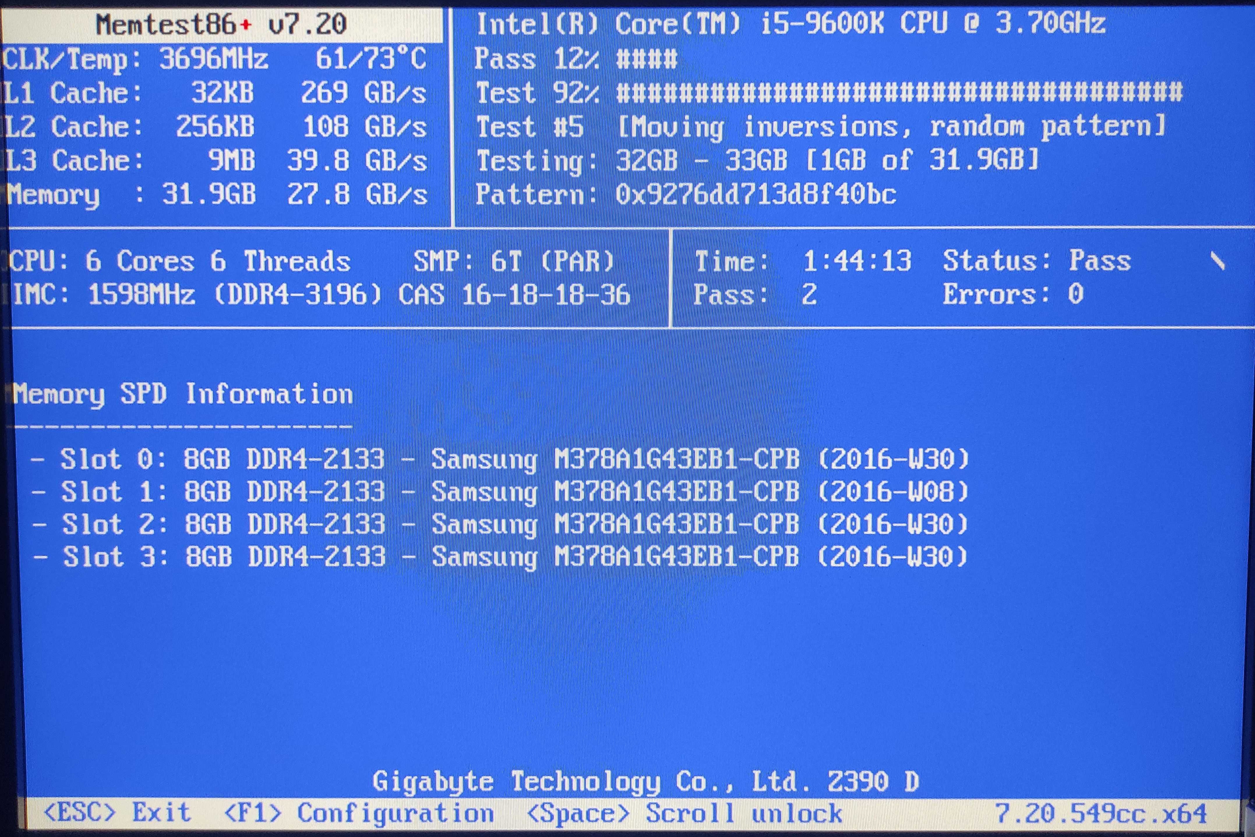 DDR4 32GB (4x8GB) Samsung (OC® 3200MHz CL16/3600MHz CL17)