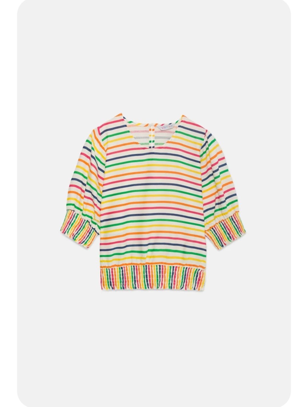 Женская футболка топ Compania Fantastica в разноцветную полоску, L-XL