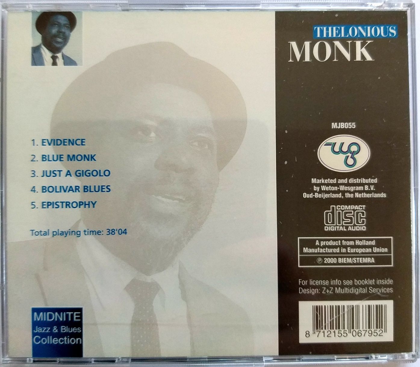 Thelonious Monk Blue Monk 2000r