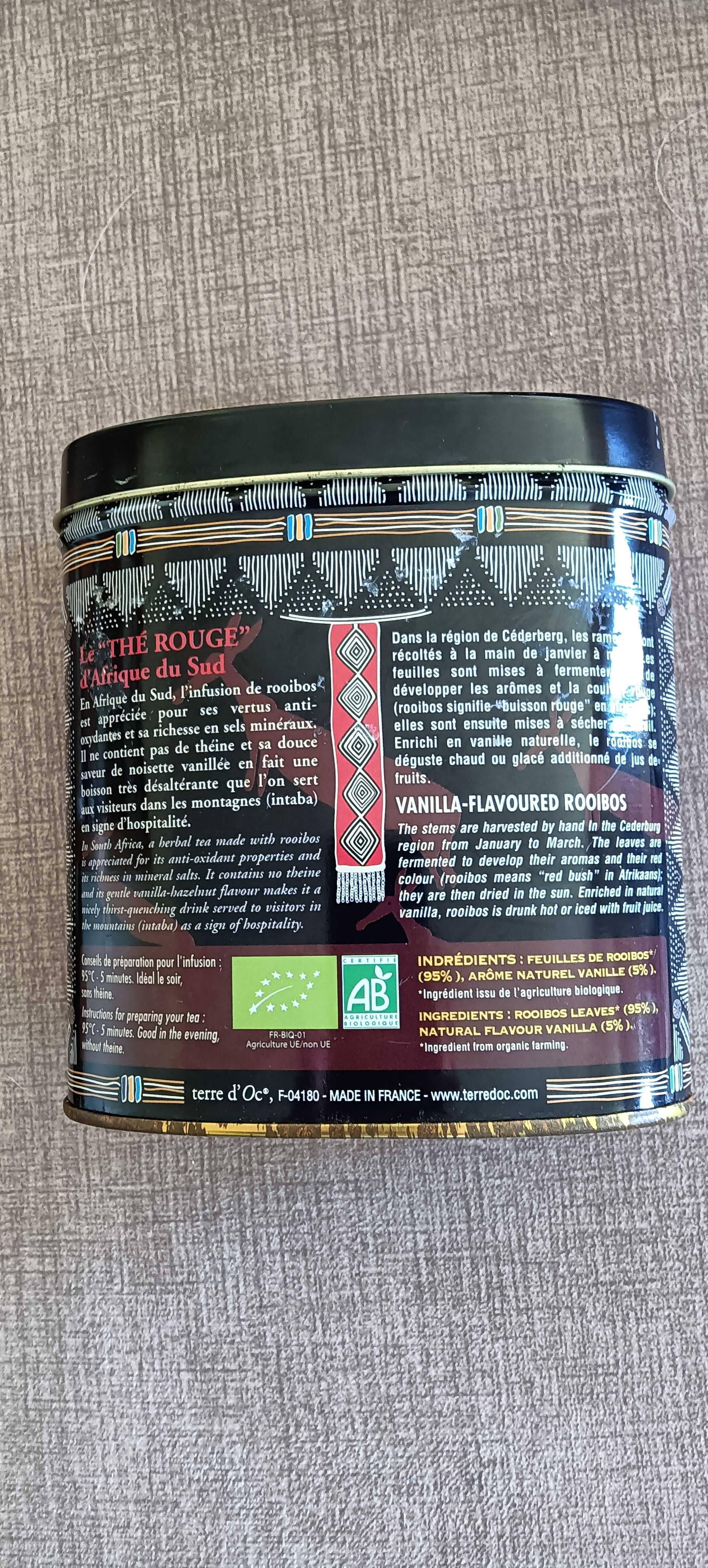 Recipiente em alumínio de chá de Rooibos "terre d`OC"