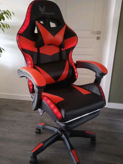Комп'ютерне геймерське крісло з LED-підсвіткою Virgo Vecotti GT PRO