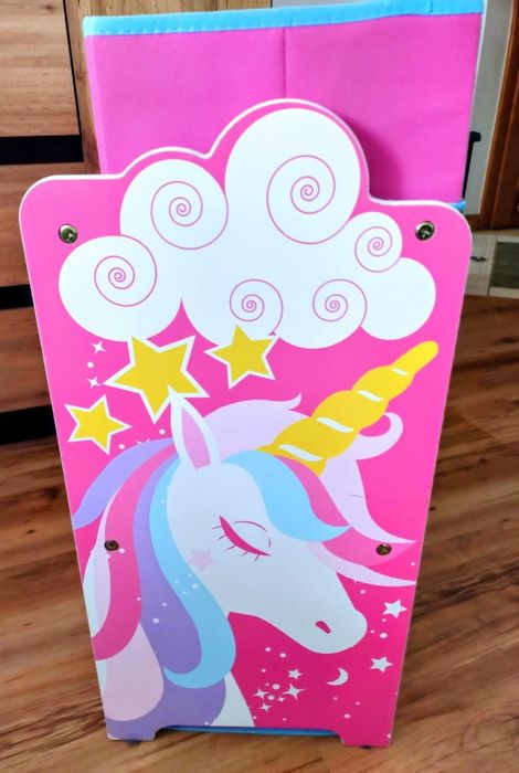 pojemnik na zabawki z jednorożcem