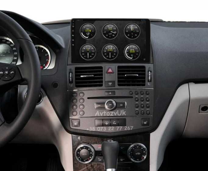 Магнитола w204 MERCEDES BENZ C GPS 2 din TV Дисплей CarPlay Android 14