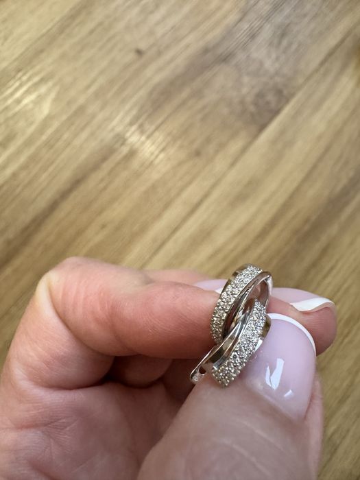 Золоті сережки з діамантами