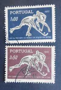 Selos Portugal 1952-Mundial Hóquei Patins completo usados