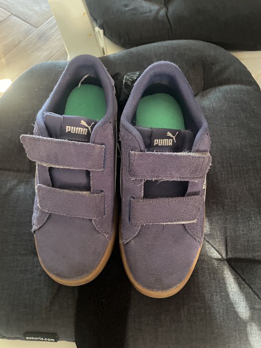 Puma granatowe buty zamszowe na rzepy 31 zamsz