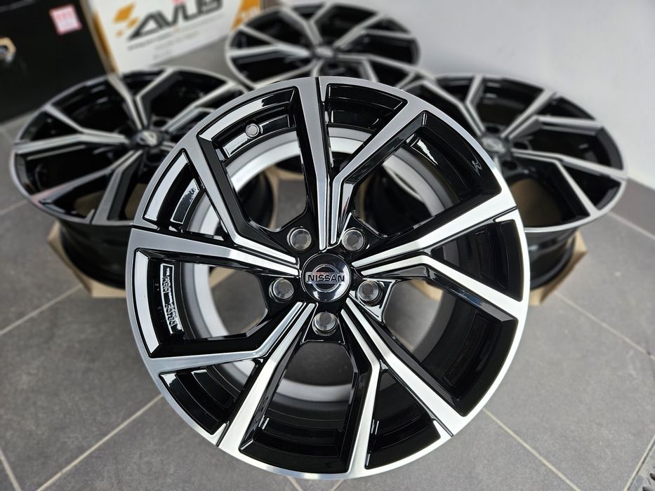 Nissan 17 " Nowe 5x114,3 Qashqai Juke Rogue Felgi Czarne Alufelgi