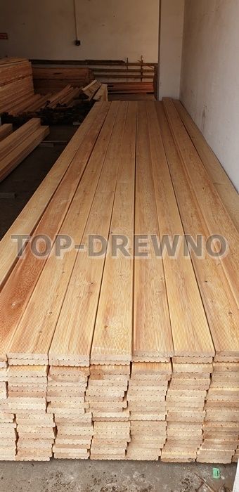 DESKI TARASOWE RYFLOWANE - modrzew syberyjski - 27 x 142 - 6 m piękne!