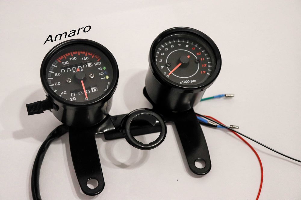 Velocimetro e Tacômetro Duplo para Moto com Suporte Universal| NOVO